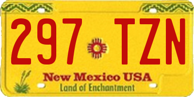 NM license plate 297TZN