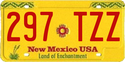 NM license plate 297TZZ