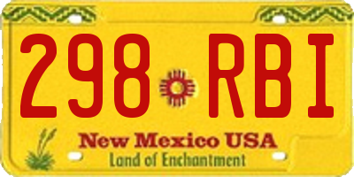 NM license plate 298RBI