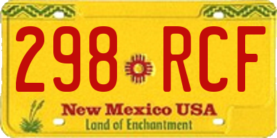 NM license plate 298RCF