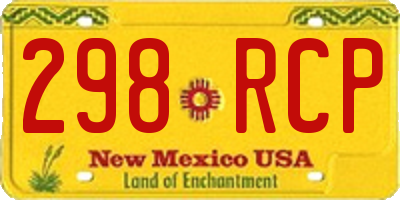 NM license plate 298RCP