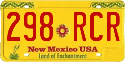 NM license plate 298RCR