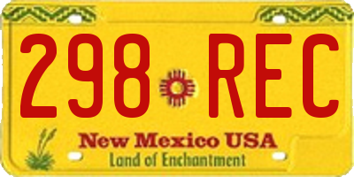 NM license plate 298REC