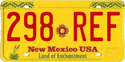 NM license plate 298REF