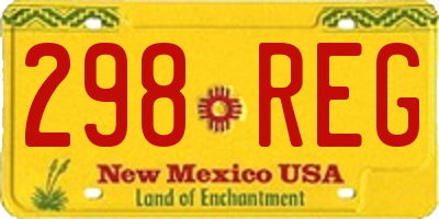NM license plate 298REG