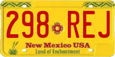 NM license plate 298REJ