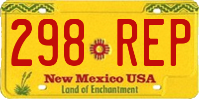 NM license plate 298REP