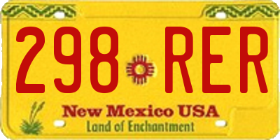 NM license plate 298RER