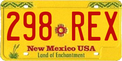 NM license plate 298REX
