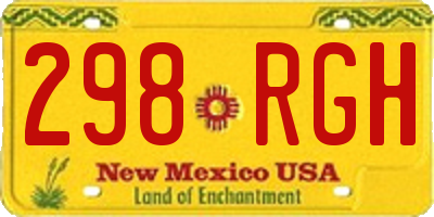 NM license plate 298RGH