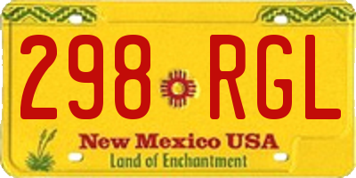 NM license plate 298RGL
