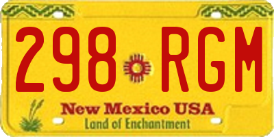 NM license plate 298RGM