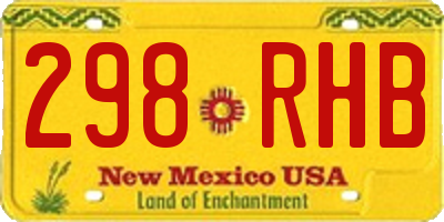 NM license plate 298RHB