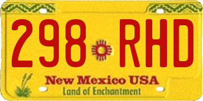 NM license plate 298RHD