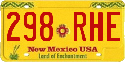 NM license plate 298RHE