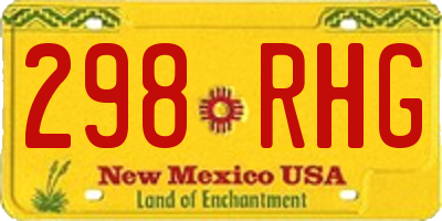 NM license plate 298RHG