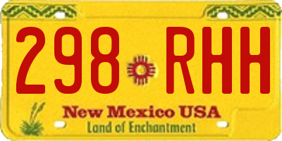 NM license plate 298RHH