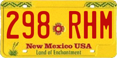 NM license plate 298RHM