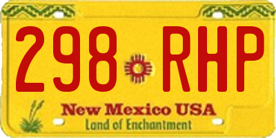 NM license plate 298RHP