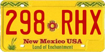 NM license plate 298RHX