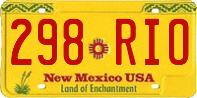 NM license plate 298RIO