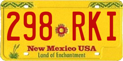 NM license plate 298RKI