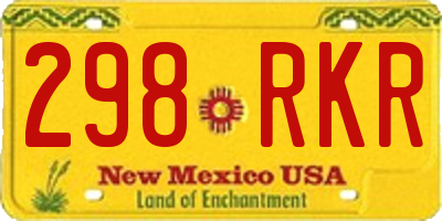 NM license plate 298RKR