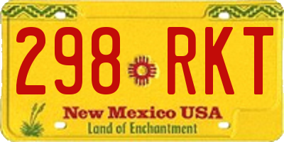 NM license plate 298RKT