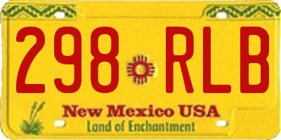 NM license plate 298RLB