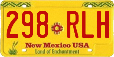 NM license plate 298RLH