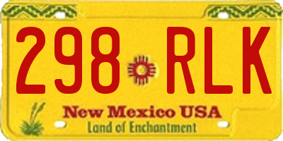 NM license plate 298RLK