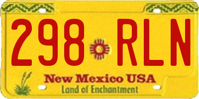 NM license plate 298RLN