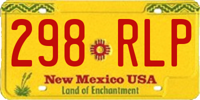 NM license plate 298RLP