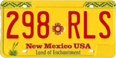NM license plate 298RLS