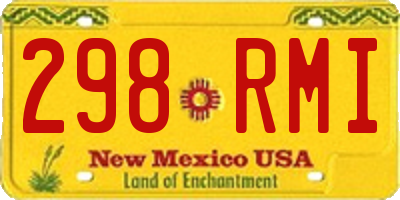 NM license plate 298RMI