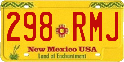 NM license plate 298RMJ