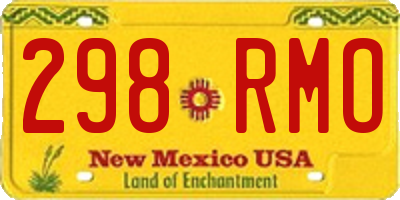 NM license plate 298RMO