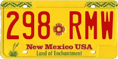 NM license plate 298RMW