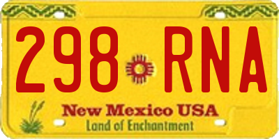 NM license plate 298RNA