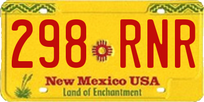 NM license plate 298RNR