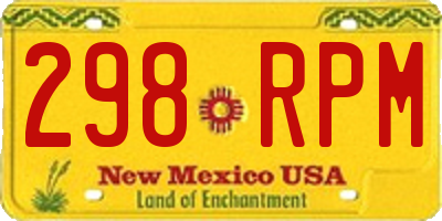 NM license plate 298RPM