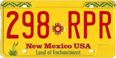 NM license plate 298RPR