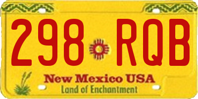 NM license plate 298RQB
