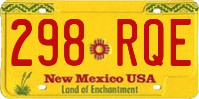 NM license plate 298RQE