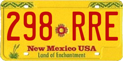 NM license plate 298RRE