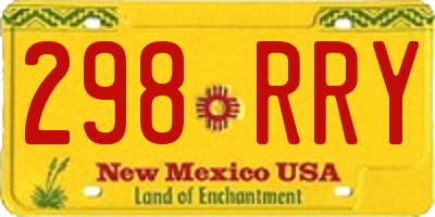 NM license plate 298RRY