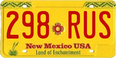 NM license plate 298RUS