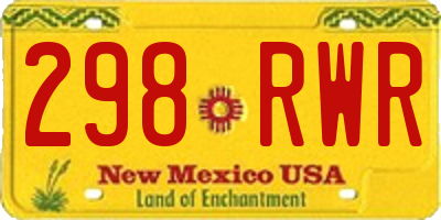 NM license plate 298RWR
