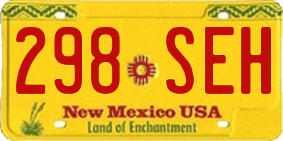 NM license plate 298SEH