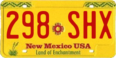 NM license plate 298SHX
